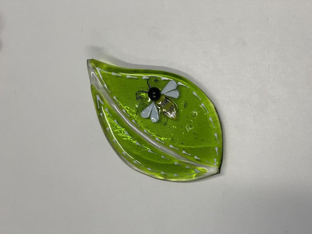 Glass Bee Leaf Mini Dish - Coorie Doon