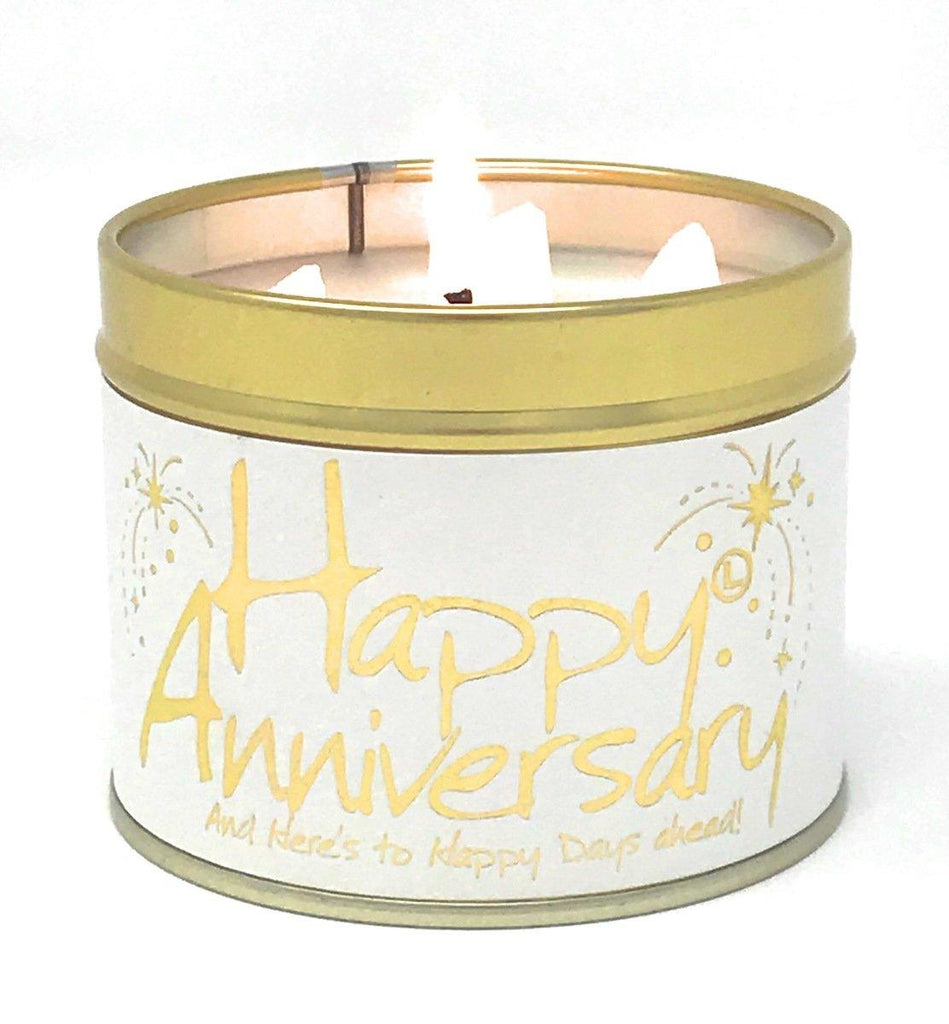 Lily-Flame Happy Anniversary Candle Tin - Coorie Doon