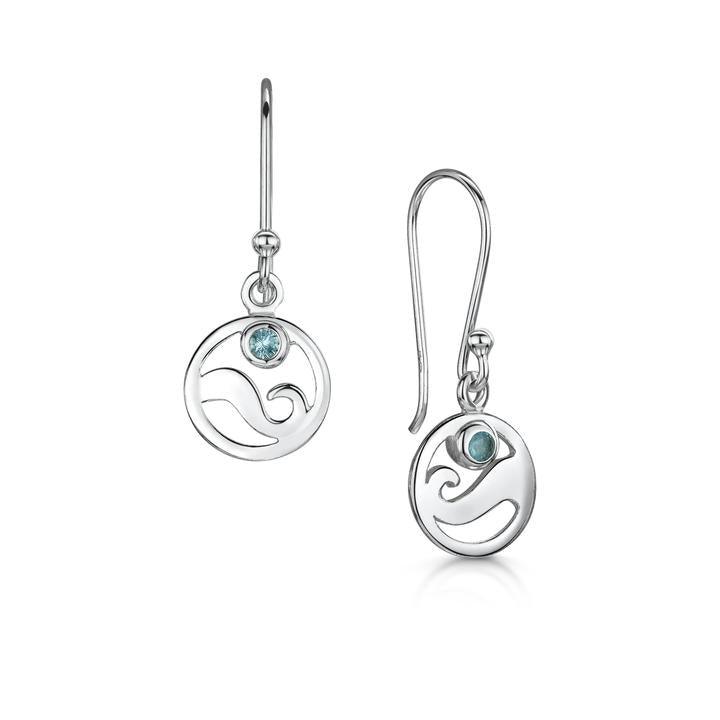 Glenna Jewellery Scottish Coast Blue Crystal Drop Earrings - Coorie Doon