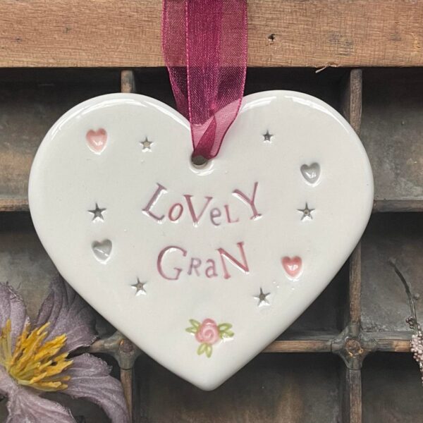 Lovely Gran Ceramic Heart